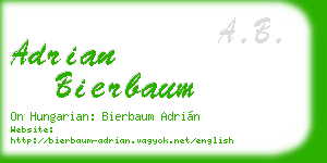 adrian bierbaum business card